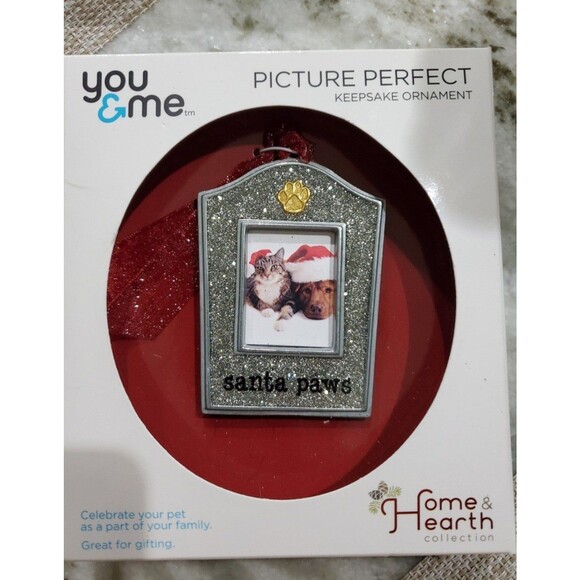 Ornament Pet Picture Frame Santa Paws Home & Hearth - Picture 1 of 1